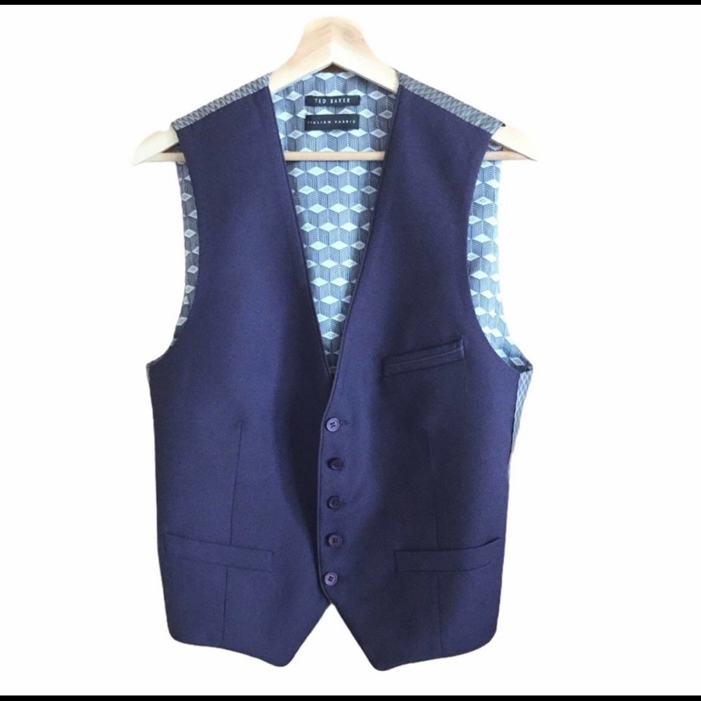Ted Baker London Waistcoat Vest Purple 38R